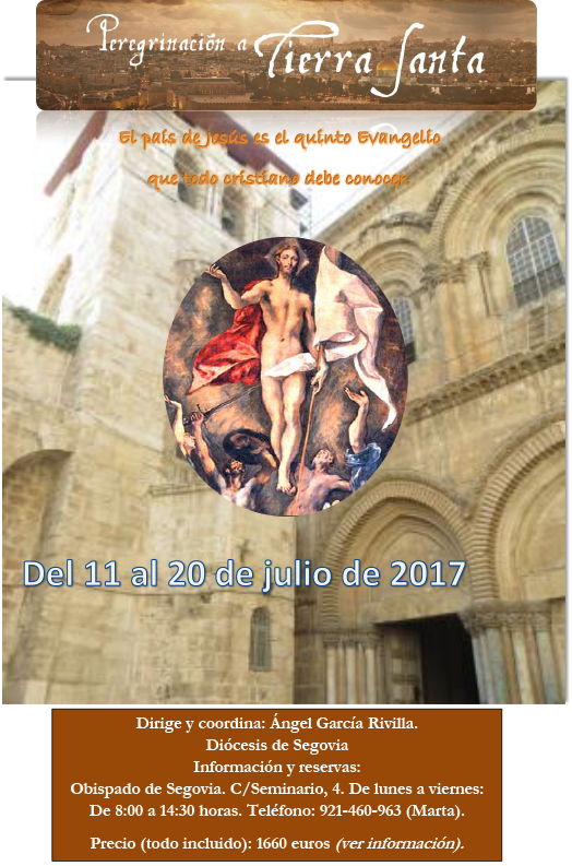 cartel informativo Tierra santa 2017